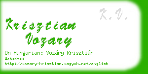 krisztian vozary business card