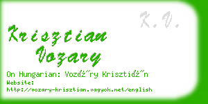 krisztian vozary business card